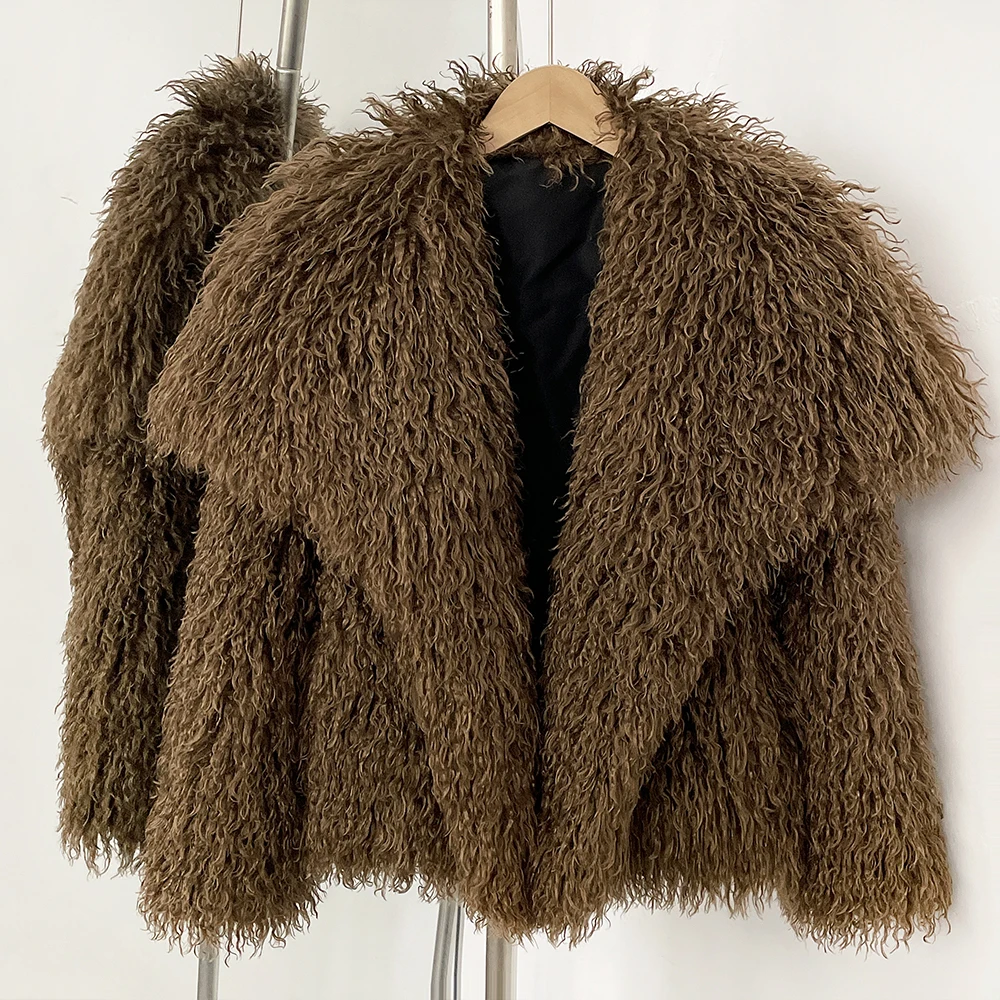 Mens Fashion Store - 毛皮コート 環境に優しいフェイクファーコート コート＆ジャケットの新作 高品質婦人服 ファッション 冬