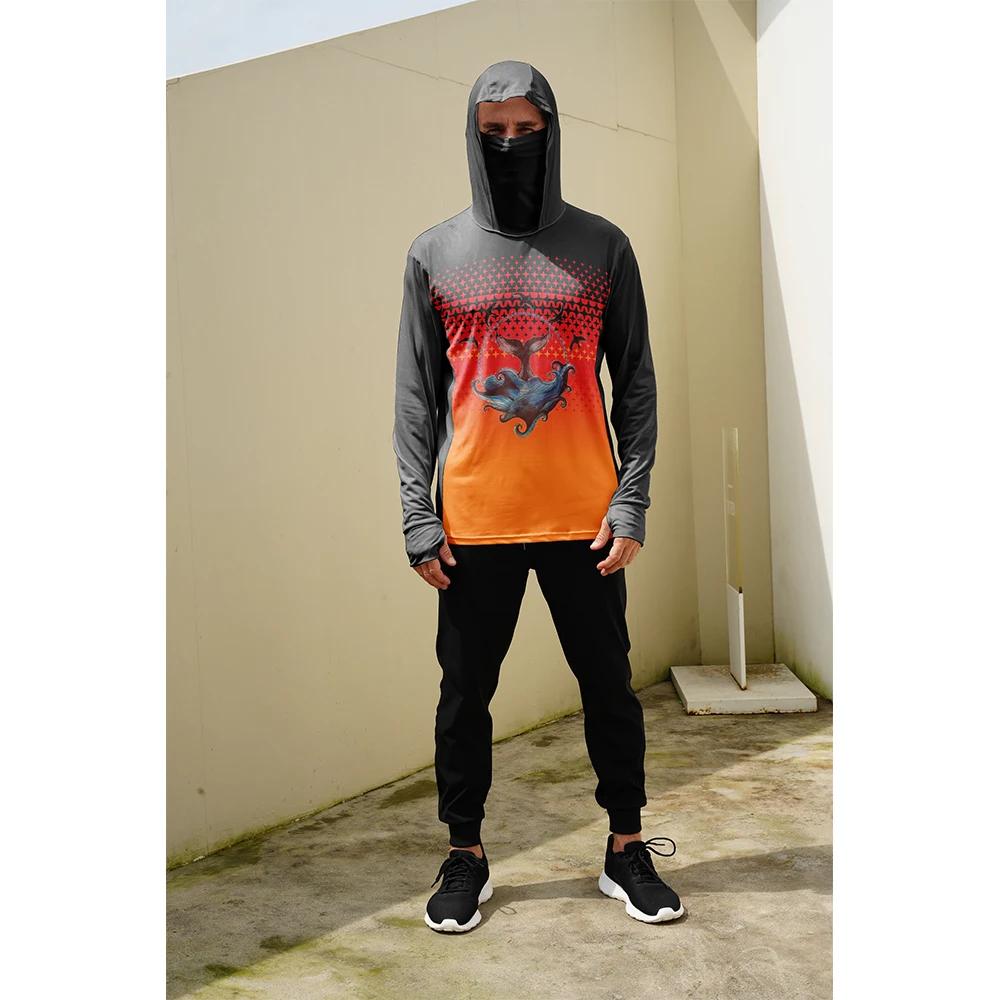 Men'S Fashion For Summer 2026 - 釣り用シャツ メンズ 日焼け防止 フード付きマスク 一体型 釣り服