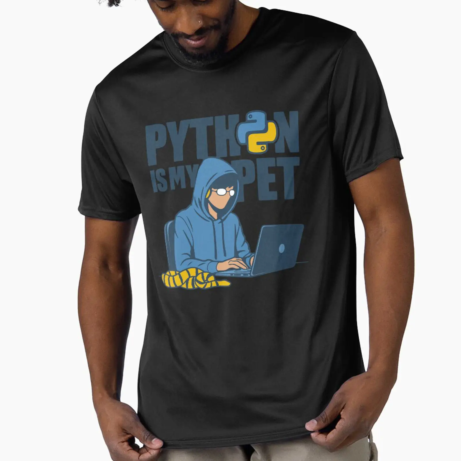 Mens Fashion Store - Pythonは私のペットです。Reesh Storeがデザイン・販売するヴィンテージウォッシュ加工のデザイナー服。ユニセックスファッション、柔らかく伸縮性があり、通気性があります。
