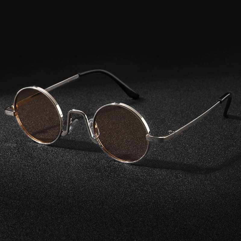 Men'S Fashion Round Glasses - ヴィンテージデザイナー屋外用サングラス メンズ ラウンドファッション 高品質サングラス レディース UVカット