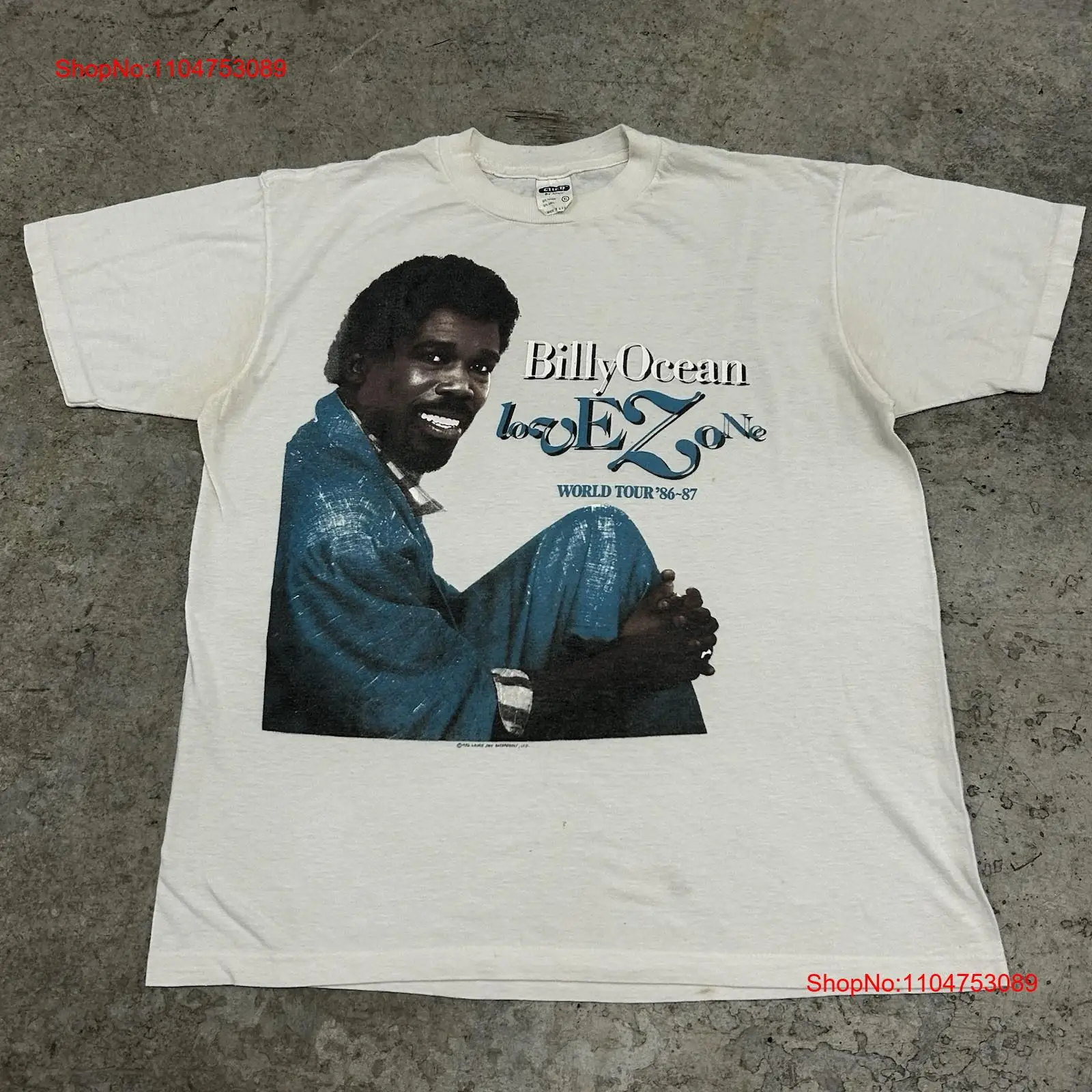 Xl Men'S Fashion - ヴィンテージ 80年代 ビリー・オーシャン バンド Tシャツ ホワイト