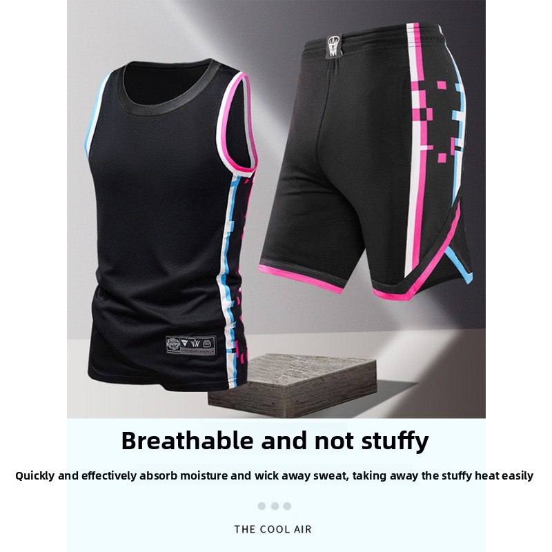 Mens Fashion Summer - 夏の日常アウトドアレジャートレンド多用途スポーツウェアメンズファッショントレンドスポーツノースリーブベスト五分丈ショーツ2点セット