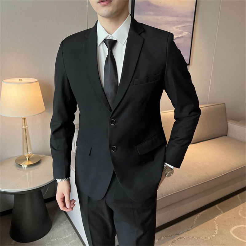 Mens Fashion Store - 新店舗は割引価格で提供します メンズカジュアルフォーマルビジネス紳士用オールシーズンスリムウェディングファッションスーツ2025