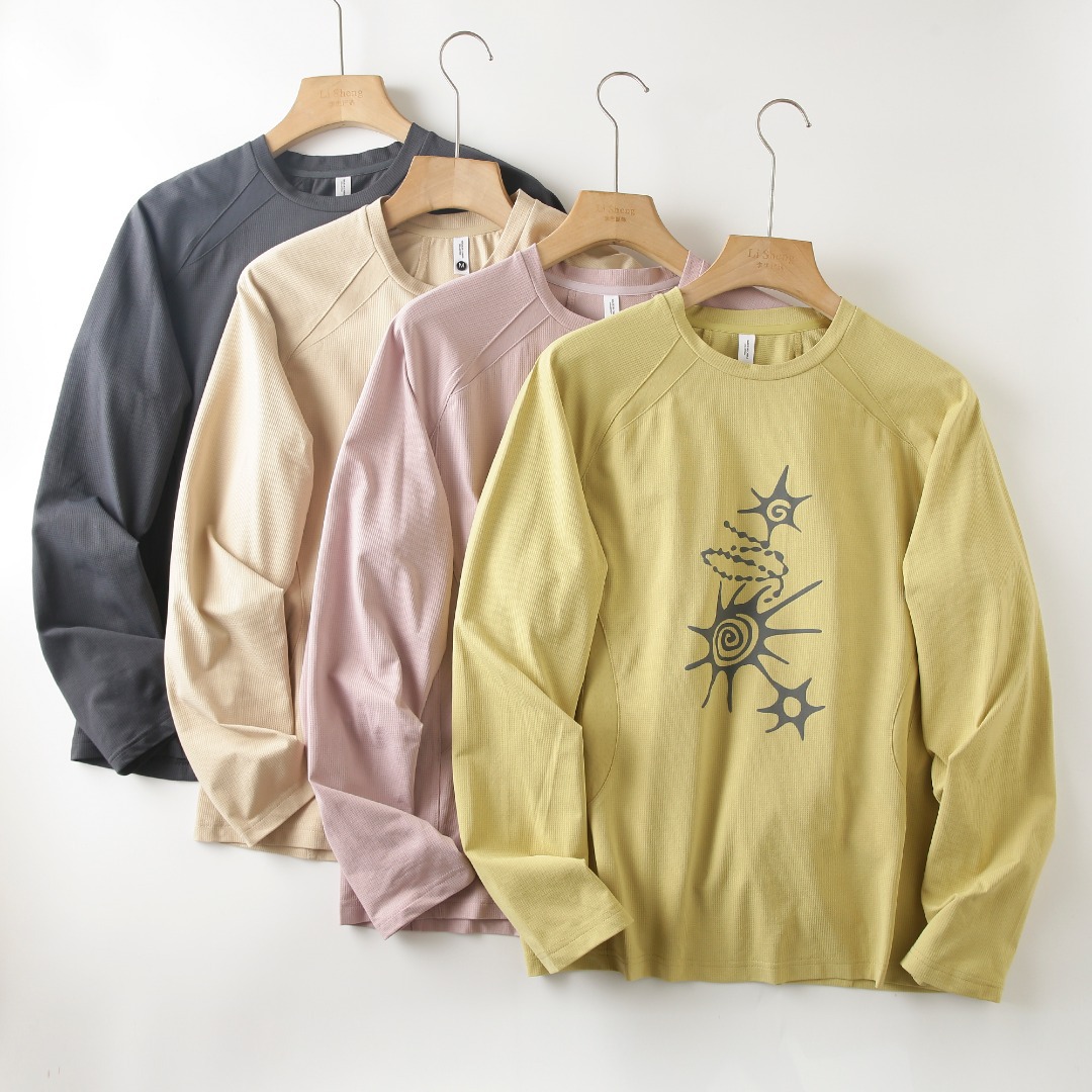 Men'S Fashion For Summer 2026 - ユニセックス ハイストレッチ 通気性のある長袖 T シャツ –