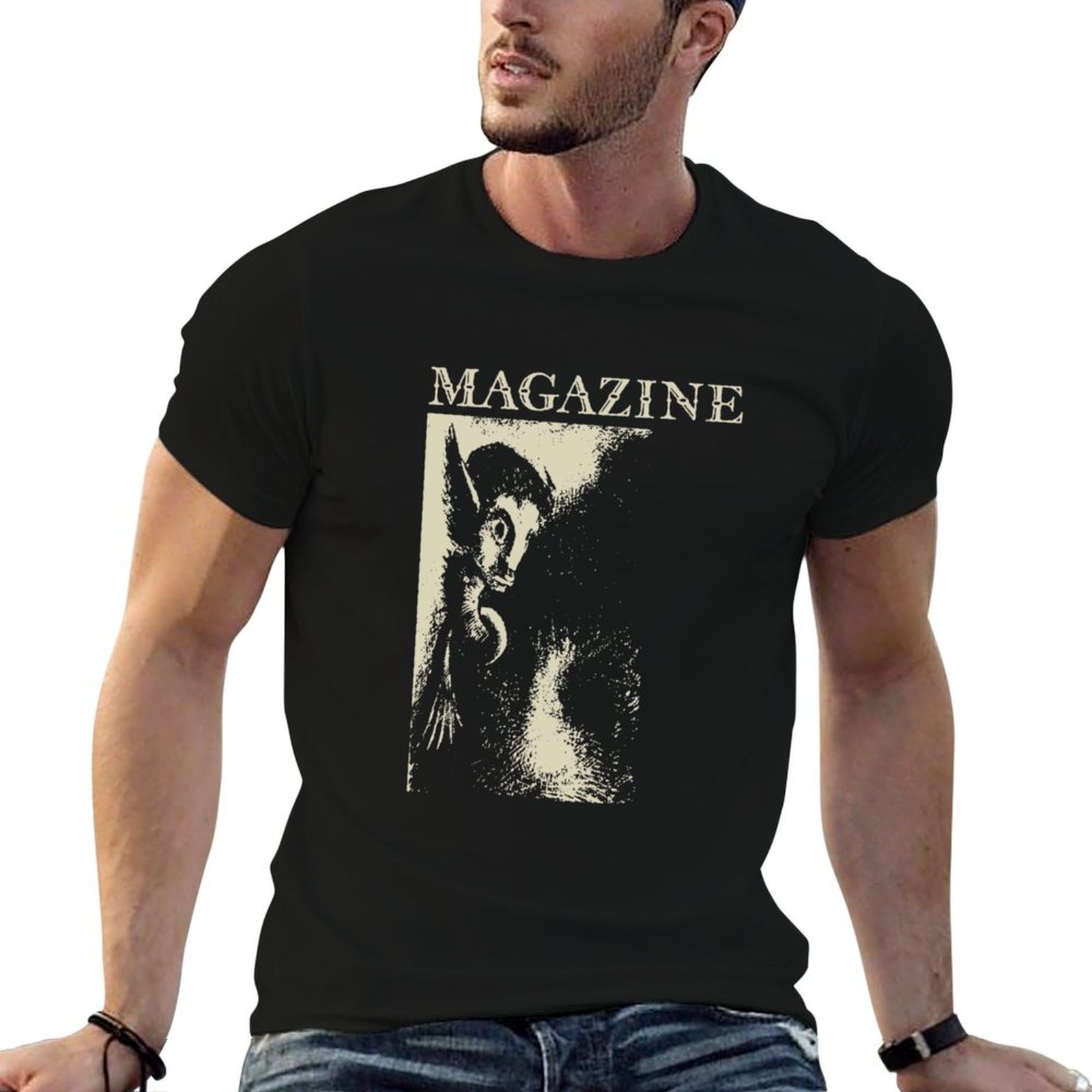 Mens Fashion Magazines - マガジンショットバイボスサイドパンクTシャツ夏のファッションカジュアルTシャツ