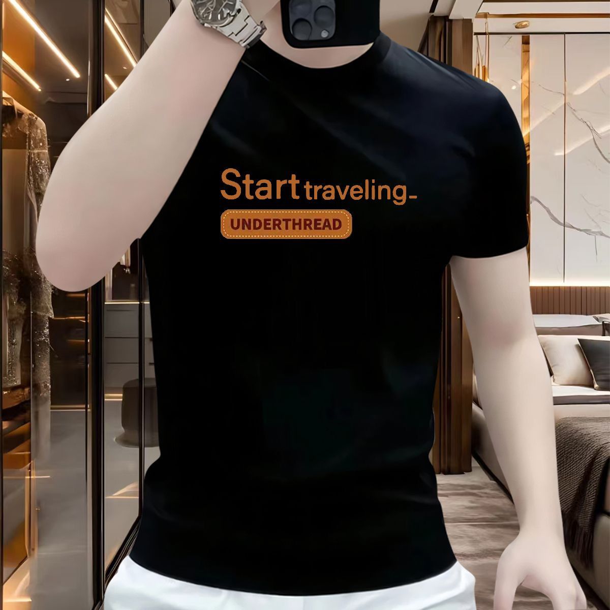 Men'S Fashion Essentials 2025 - 2025年新作 メンズ サマー 半袖Tシャツ おしゃれなプリントとカジュアルなラウンドネック エッセンシャル