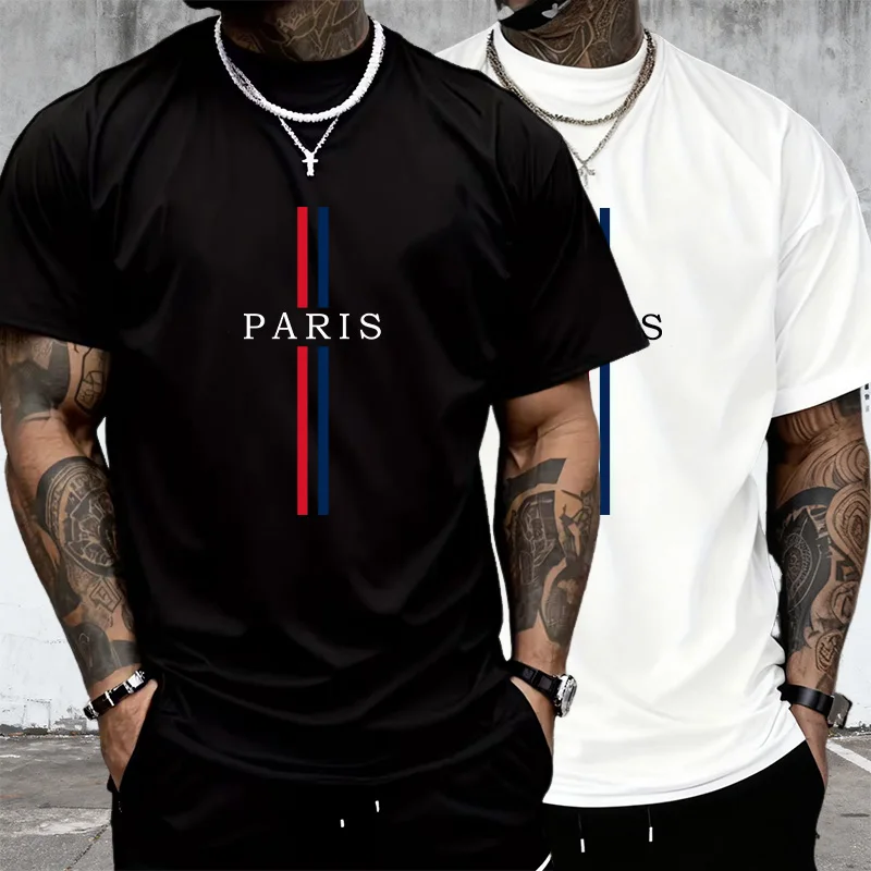 Men'S Fashion Essentials 2025 - 2025年メンズファッション必須アイテムTシャツ ソフトコットンブレンド クルーネック半袖Tシャツ アーバンカジュアルスタイル 春夏デイリーウェア