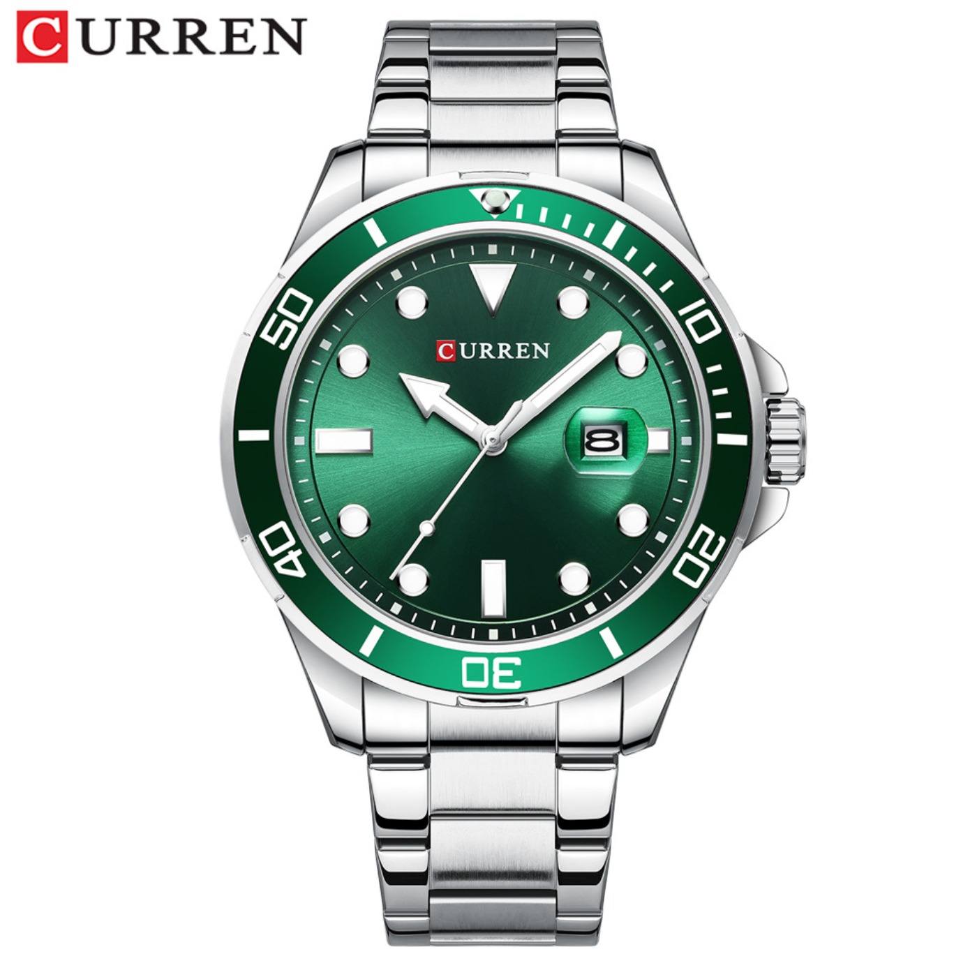 CURREN ニューグリーンウォーターゴーストシリーズブラン - Mens Fashion Watch のレビューと価格