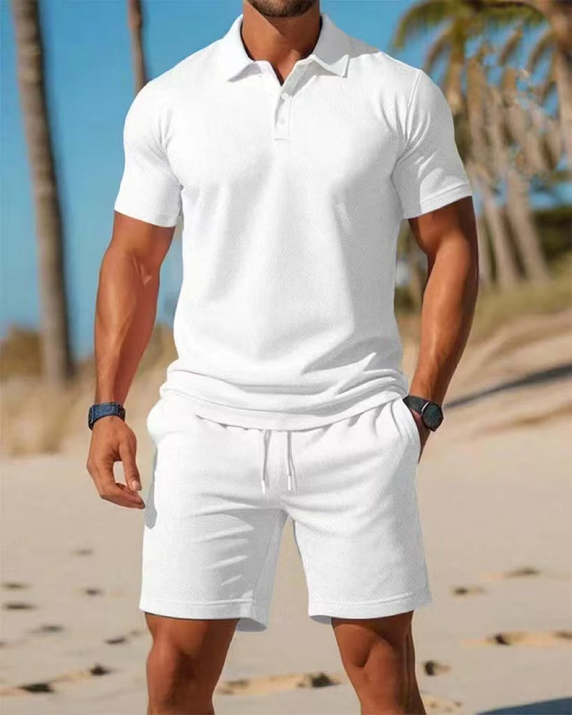 夏のカジュアル多用途ファッション、半袖ボタンダウンポロシャツ - Men'S Fashion Polo Shirt のレビューと価格
