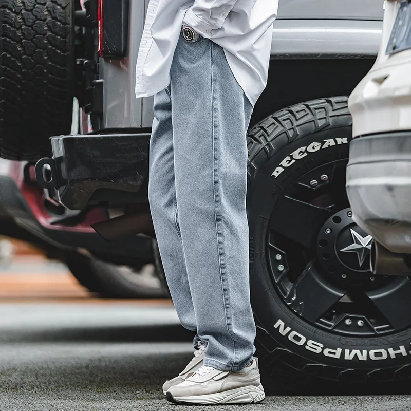 魔伝洗浄デニムジーンズ12.8オンスレトロルーズストレートパ - Men'S Fashion With Baggy Jeans のレビューと価格