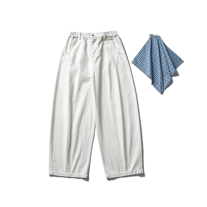 男性の秋の日本のファッションジッパーチェック柄装飾ルーズカジ - Men'S Fashion With Baggy Jeans のレビューと価格