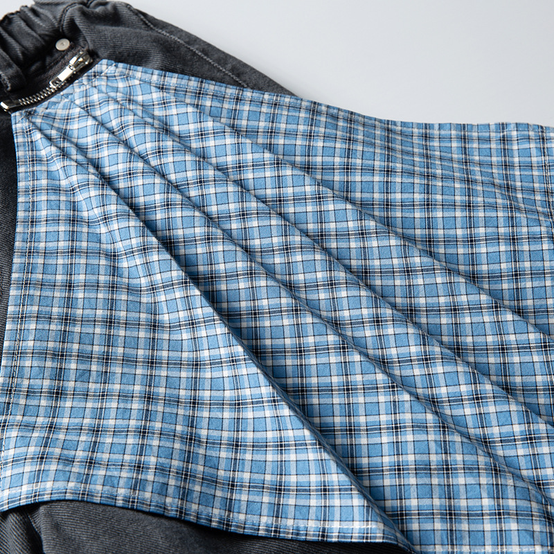 男性の秋の日本のファッションジッパーチェック柄装飾ルーズカジ - Men'S Fashion With Baggy Jeans のレビューと価格