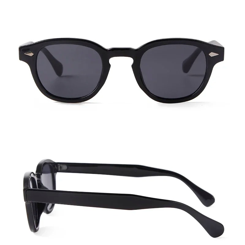 ヴィンテージラウンドサングラス女性男性レトロリベットグラデー - Men'S Fashion Round Glasses のレビューと価格