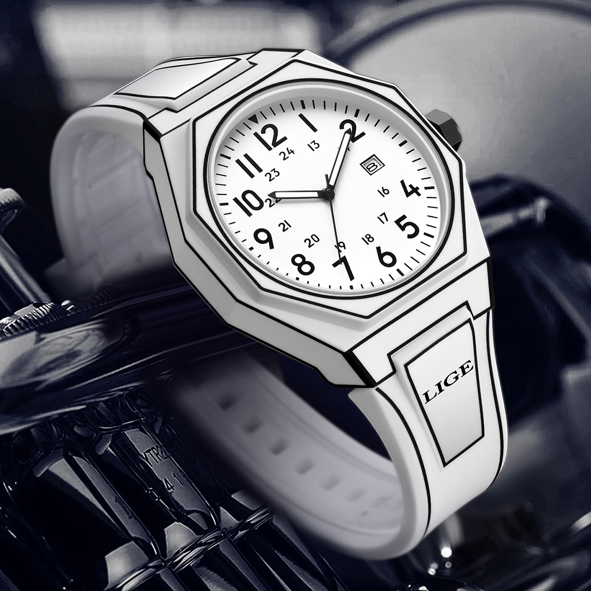 LIGE 新しいメンズ腕時計ミリタリーメンズクォーツ腕時計フ - Mens Fashion Watch のレビューと価格