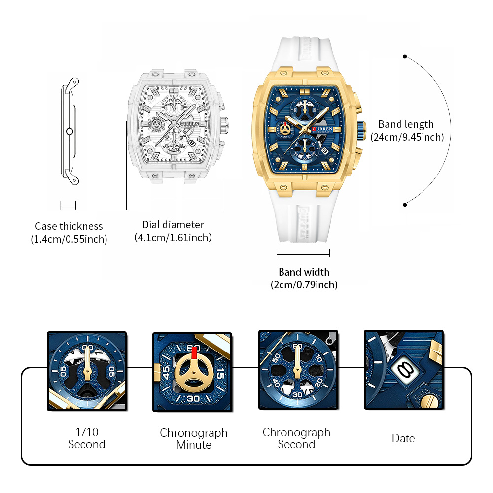 CURREN 高級ヴィンテージ腕時計 メンズ スポーツ クロ - Mens Fashion Watch のレビューと価格