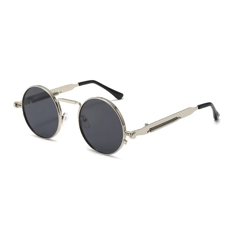 ヴィンテージメタルフレームラウンドサングラス女性男性パンク円 - Men'S Fashion Round Glasses のレビューと価格
