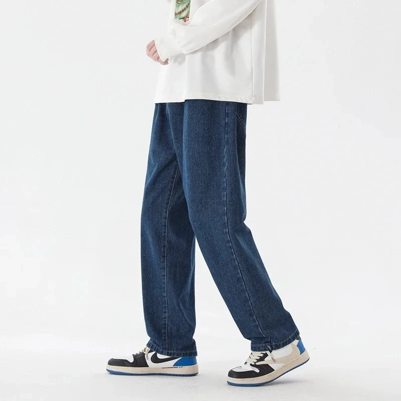 メンズ韓国ストレートレッグバギージーンズ,カジュアルパンツ, - Men'S Fashion With Baggy Jeans のレビューと価格