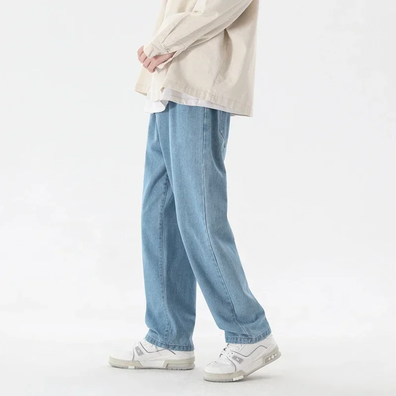 メンズ韓国ストレートレッグバギージーンズ,カジュアルパンツ, - Men'S Fashion With Baggy Jeans のレビューと価格