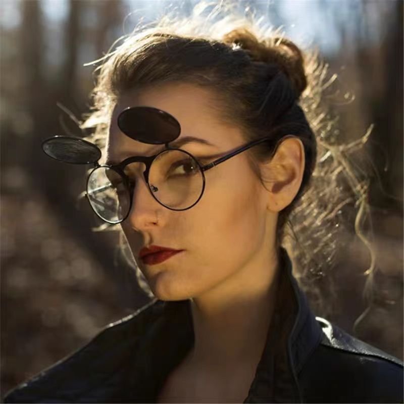 レトロスチームパンクレッドラウンドサングラス男性女性用ゴール - Men'S Fashion Round Glasses のレビューと価格
