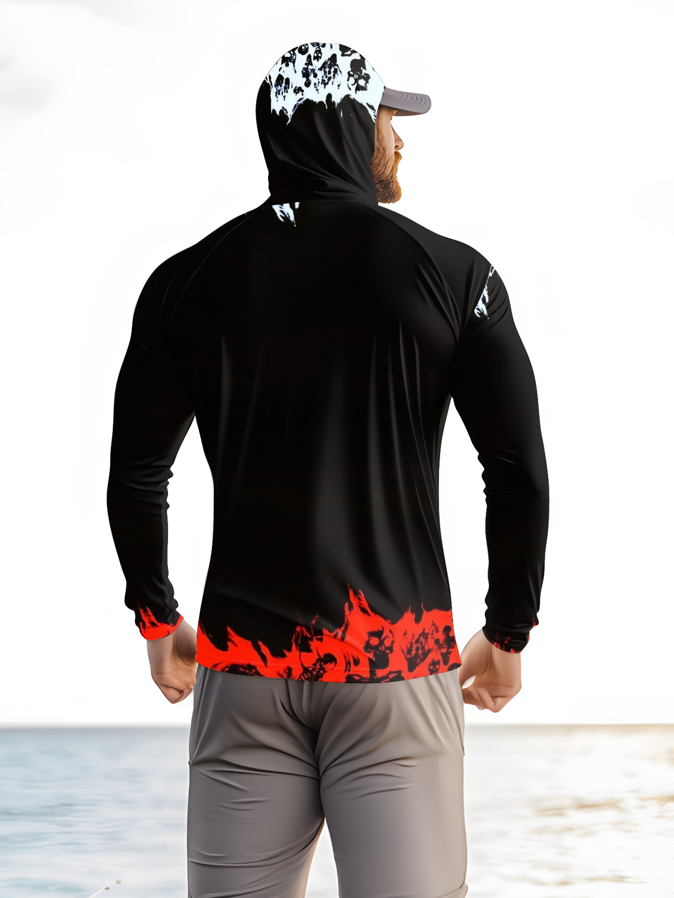 男性フード付き釣りシャツ長袖釣り服釣り t シャツ uv 保 - Men'S Fashion For Summer 2026 のレビューと価格