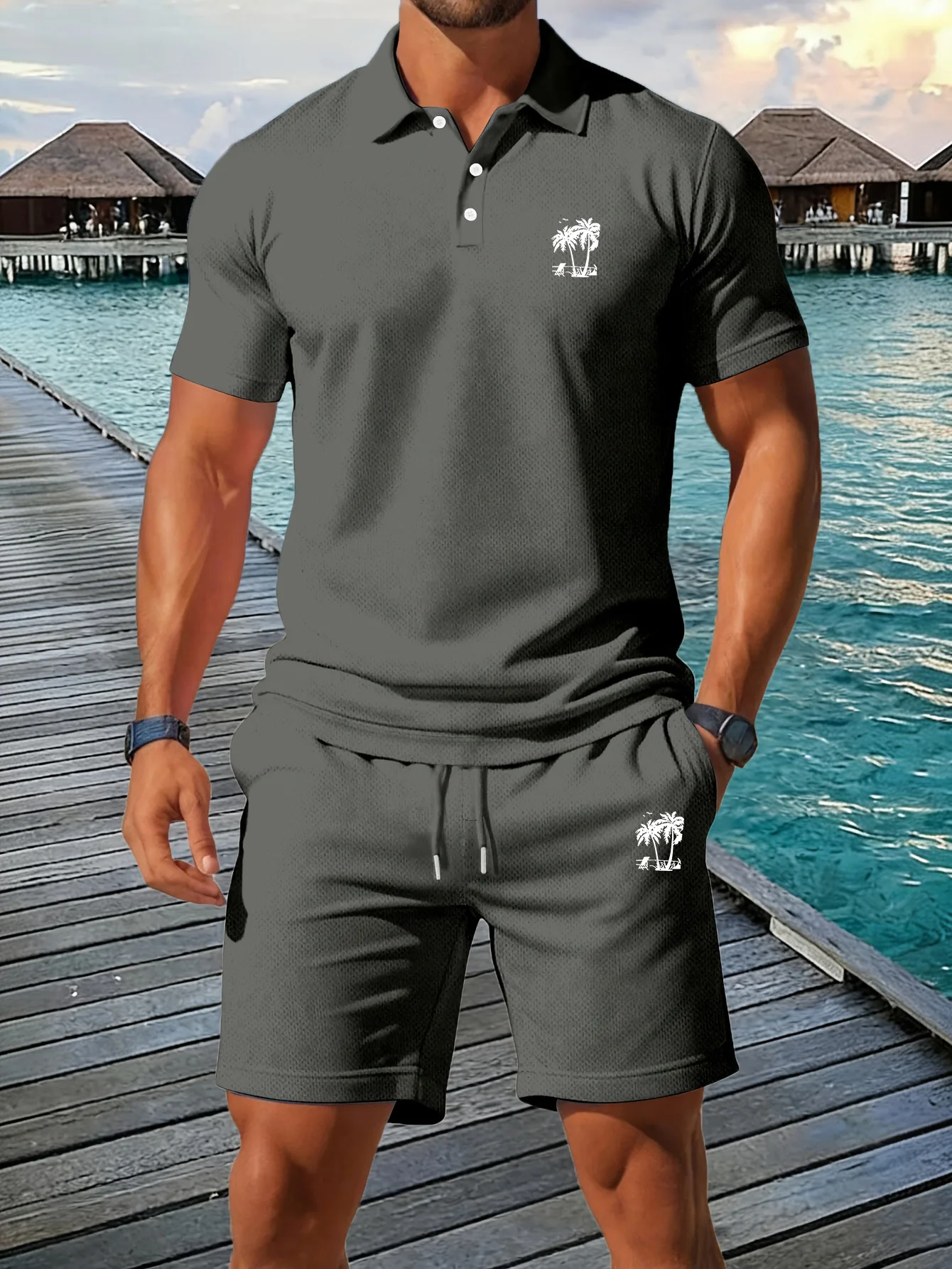 夏の新作メンズポロシャツセット カジュアルスポーティー クー - Men'S Fashion Polo Shirt のレビューと価格