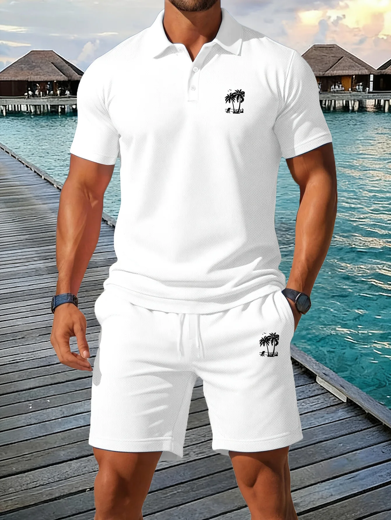 夏の新作メンズポロシャツセット カジュアルスポーティー クー - Men'S Fashion Polo Shirt のレビューと価格
