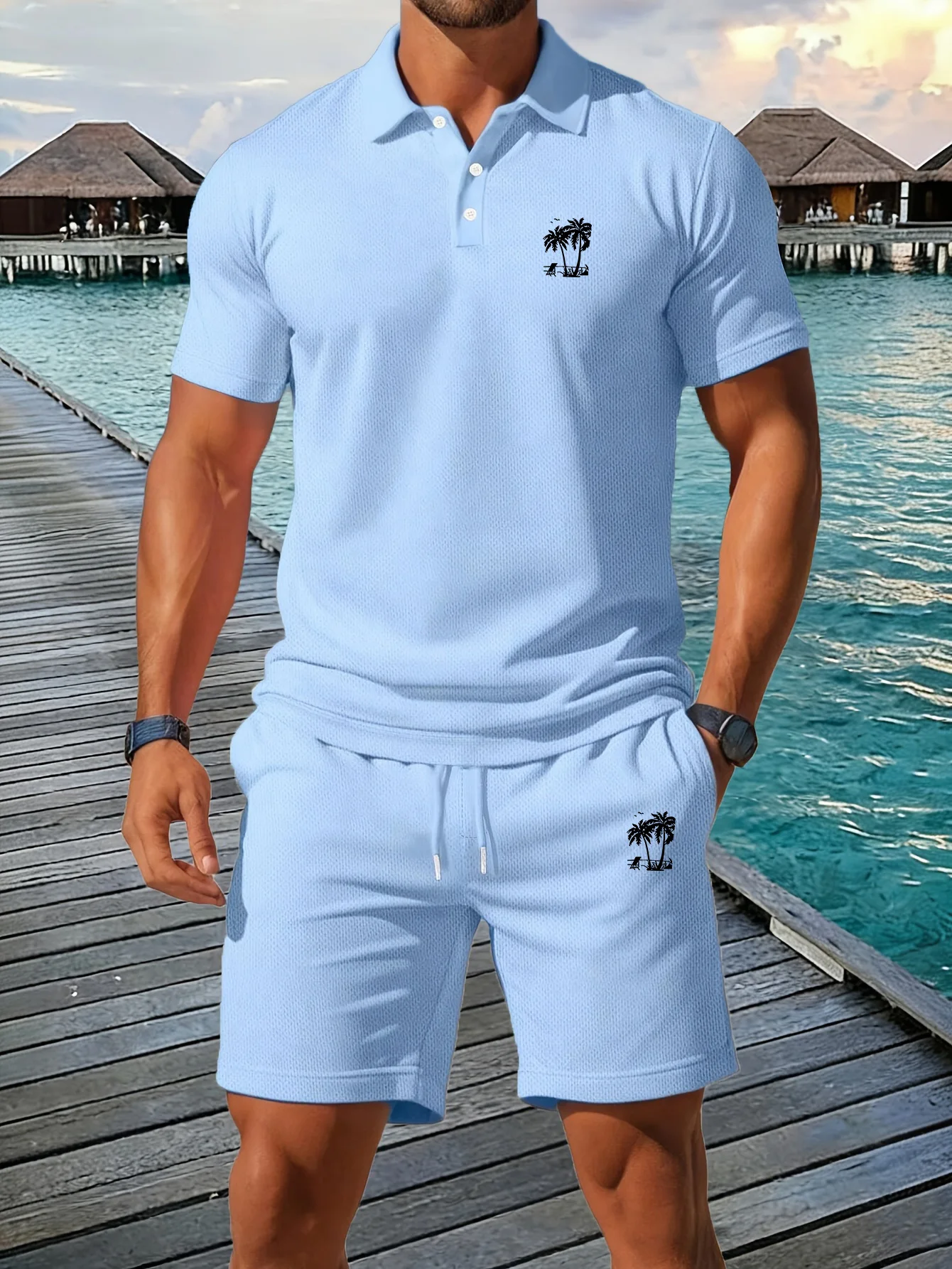 夏の新作メンズポロシャツセット カジュアルスポーティー クー - Men'S Fashion Polo Shirt のレビューと価格