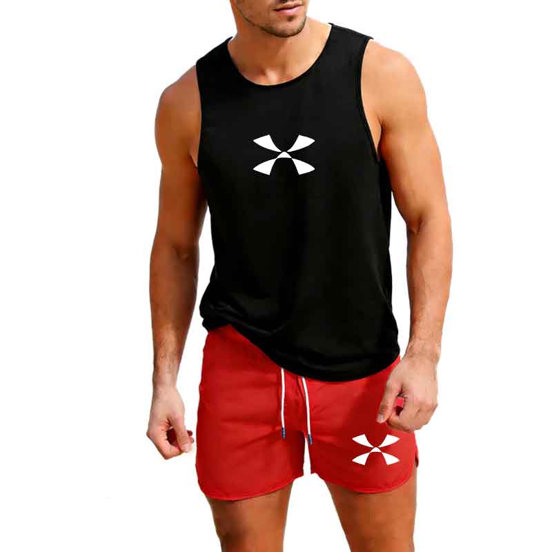 屋外ジョギングスポーツウェアメンズベスト + ショーツ 2  - Mens Fashion Summer のレビューと価格