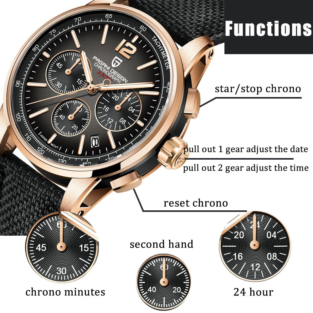 パガーニデザイン 新品 メンズ腕時計 41mm クロノグラフ - Mens Fashion Watch のレビューと価格