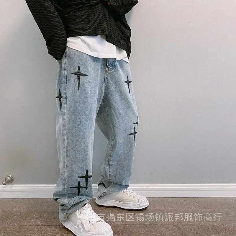メンズワイドレッグカーゴパンツ,バギージーンズ,ストリートウ - Men'S Fashion With Baggy Jeans のレビューと価格