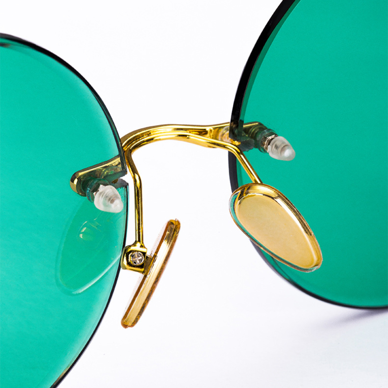 ファッションクラシックリムレスサングラス女性男性ラウンドレン - Men'S Fashion Round Glasses のレビューと価格