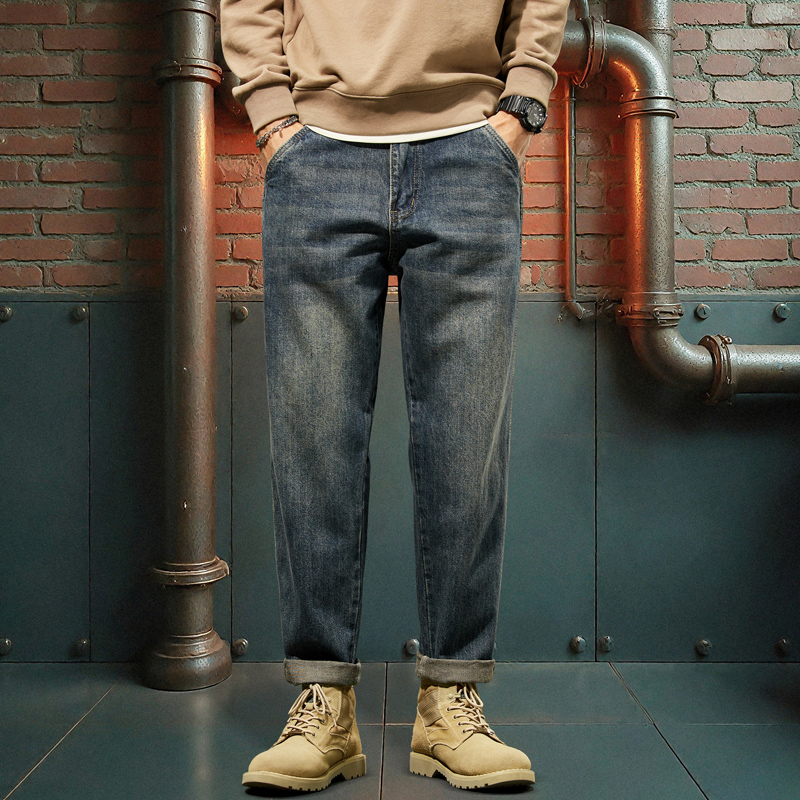 新しいメンズルーズジーンズファッショナブルなアウトドアカジュ - Men'S Fashion With Baggy Jeans のレビューと価格