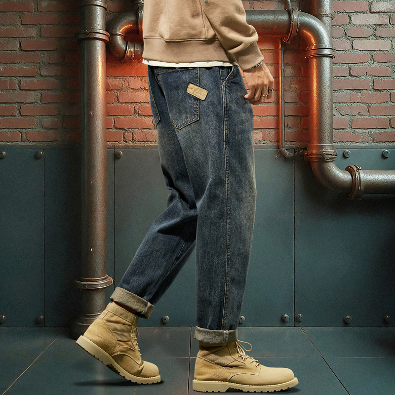 新しいメンズルーズジーンズファッショナブルなアウトドアカジュ - Men'S Fashion With Baggy Jeans のレビューと価格