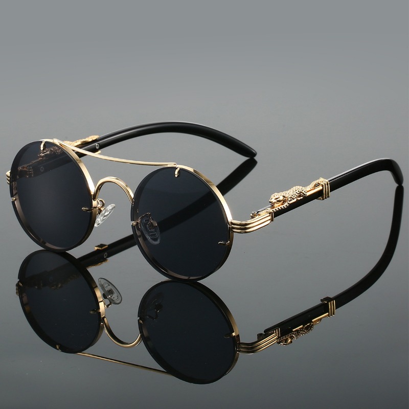 人気のラウンドサングラス男性ファッションダブルブリッジマルチ - Men'S Fashion Round Glasses のレビューと価格