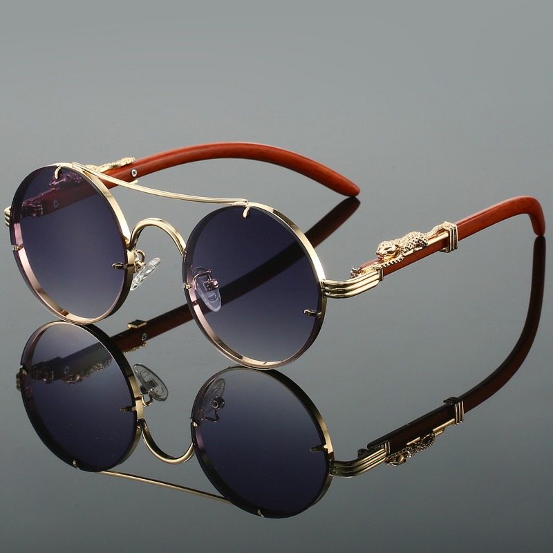 人気のラウンドサングラス男性ファッションダブルブリッジマルチ - Men'S Fashion Round Glasses のレビューと価格