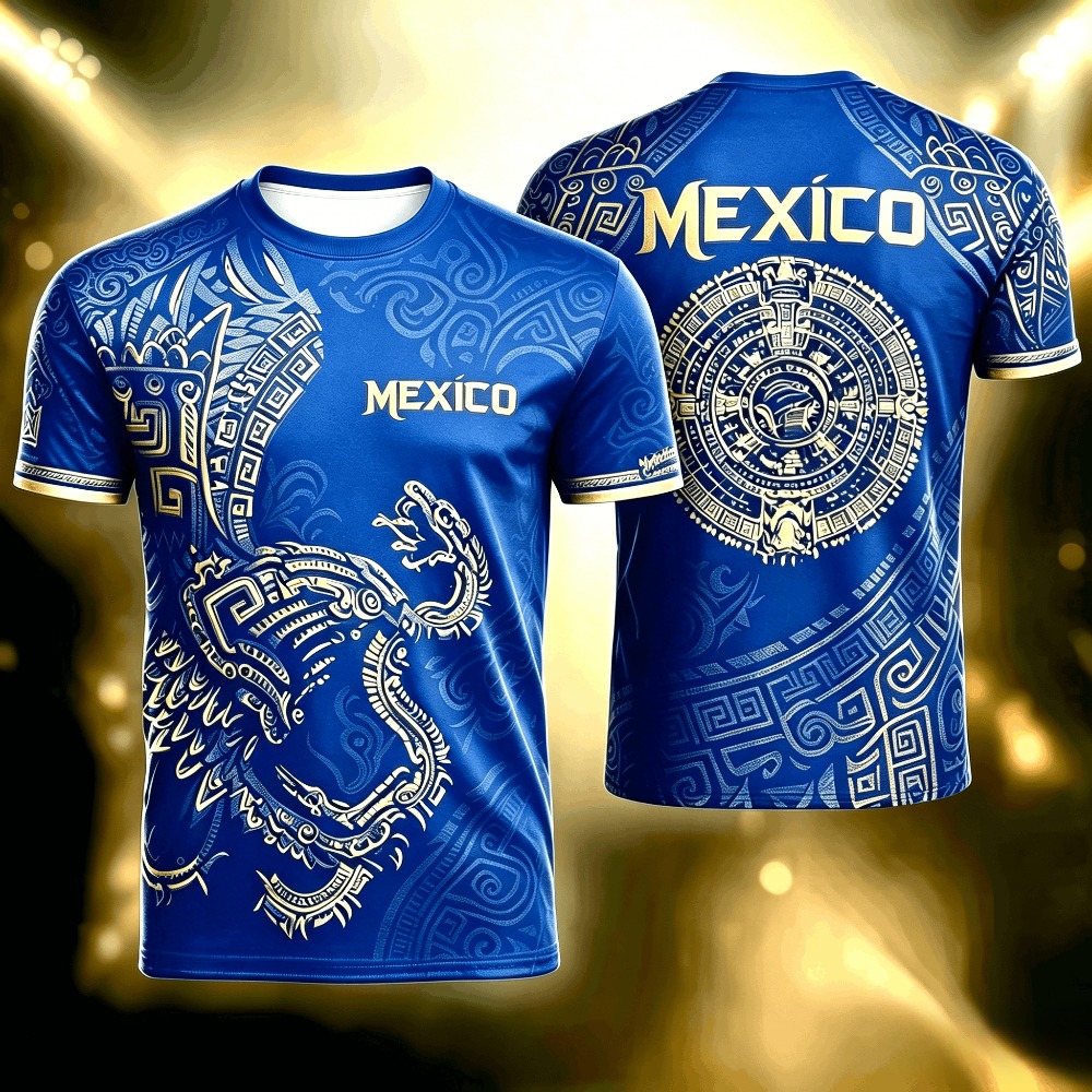夏のメキシコプリントTシャツ メンズ 面白い3Dイーグル柄T - Mens Fashion Mexico のレビューと価格