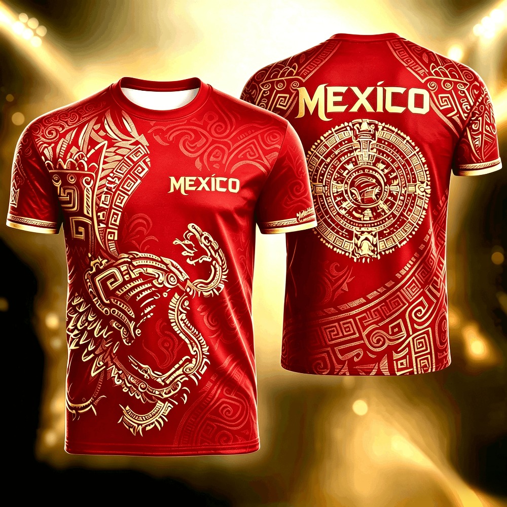 夏のメキシコプリントTシャツ メンズ 面白い3Dイーグル柄T - Mens Fashion Mexico のレビューと価格
