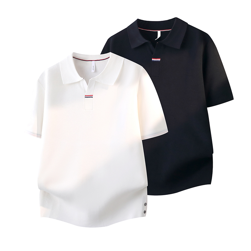 夏の新作ライトラグジュアリーメンズシンプルTシャツラペル半袖 - Men'S Fashion Polo Shirt のレビューと価格