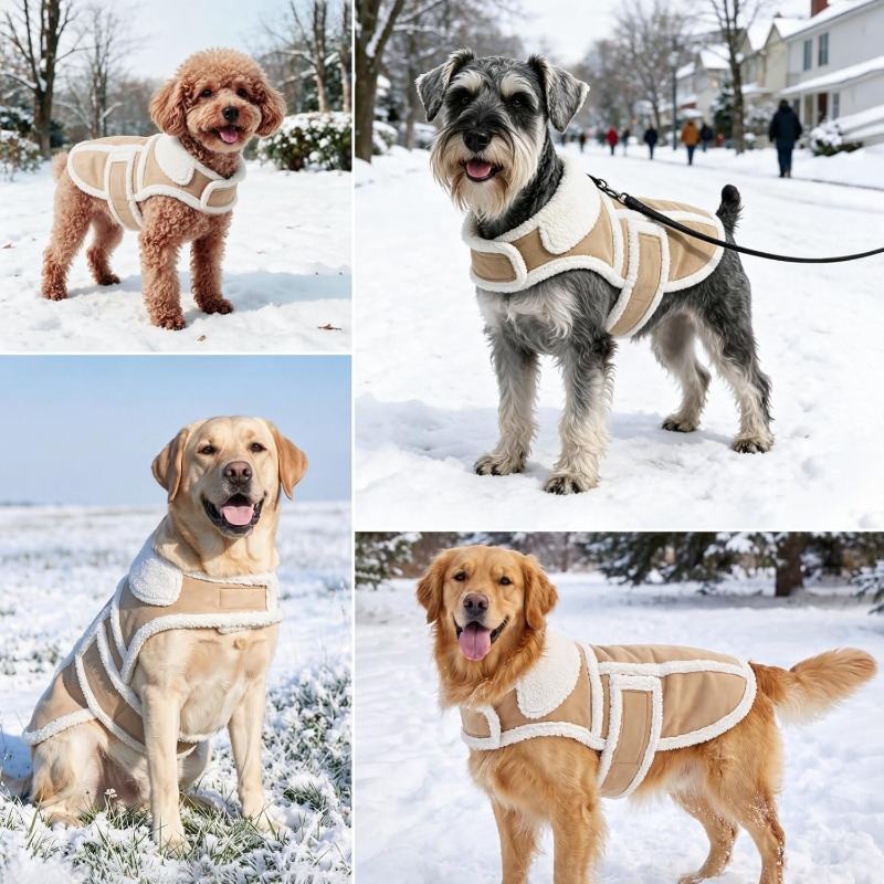 冬用犬用コート 大型犬用 シェルパフリース製 大型犬用ジャケ - Sherpa Jacket Fleece のレビューと価格