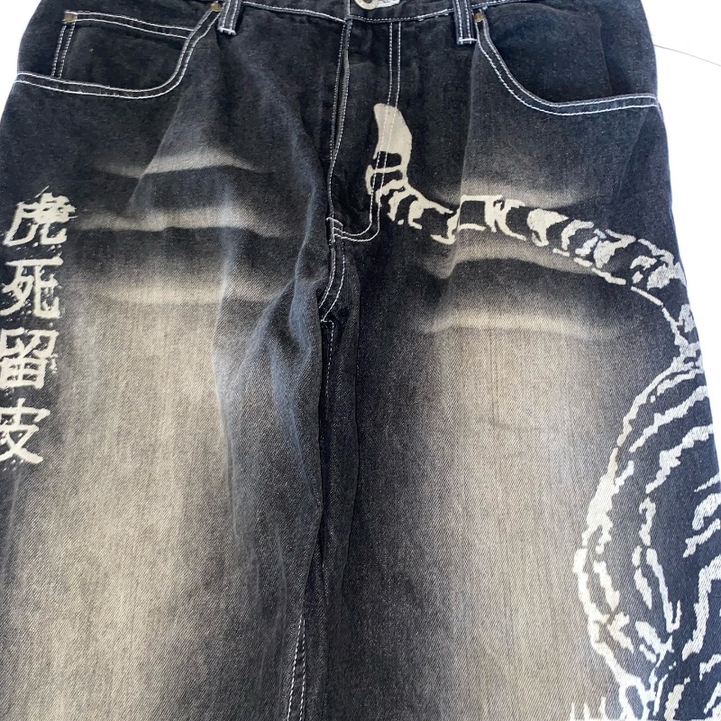 2025 ファッション新特大パターン印刷だぶだぶのジーンズ男 - Men'S Fashion With Baggy Jeans のレビューと価格
