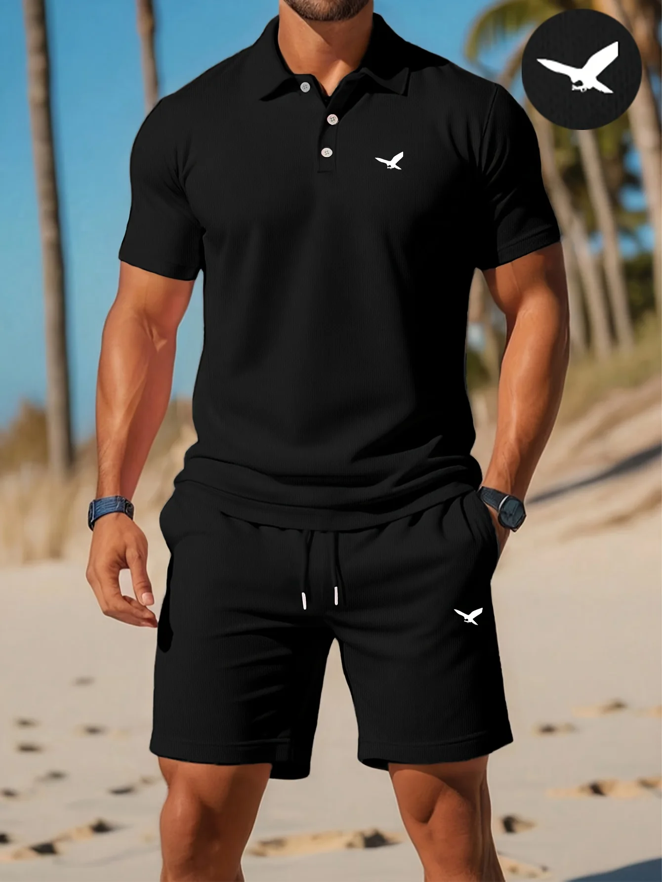 夏の新作メンズポロシャツセット カジュアルスポーティー クー - Men'S Fashion Polo Shirt のレビューと価格