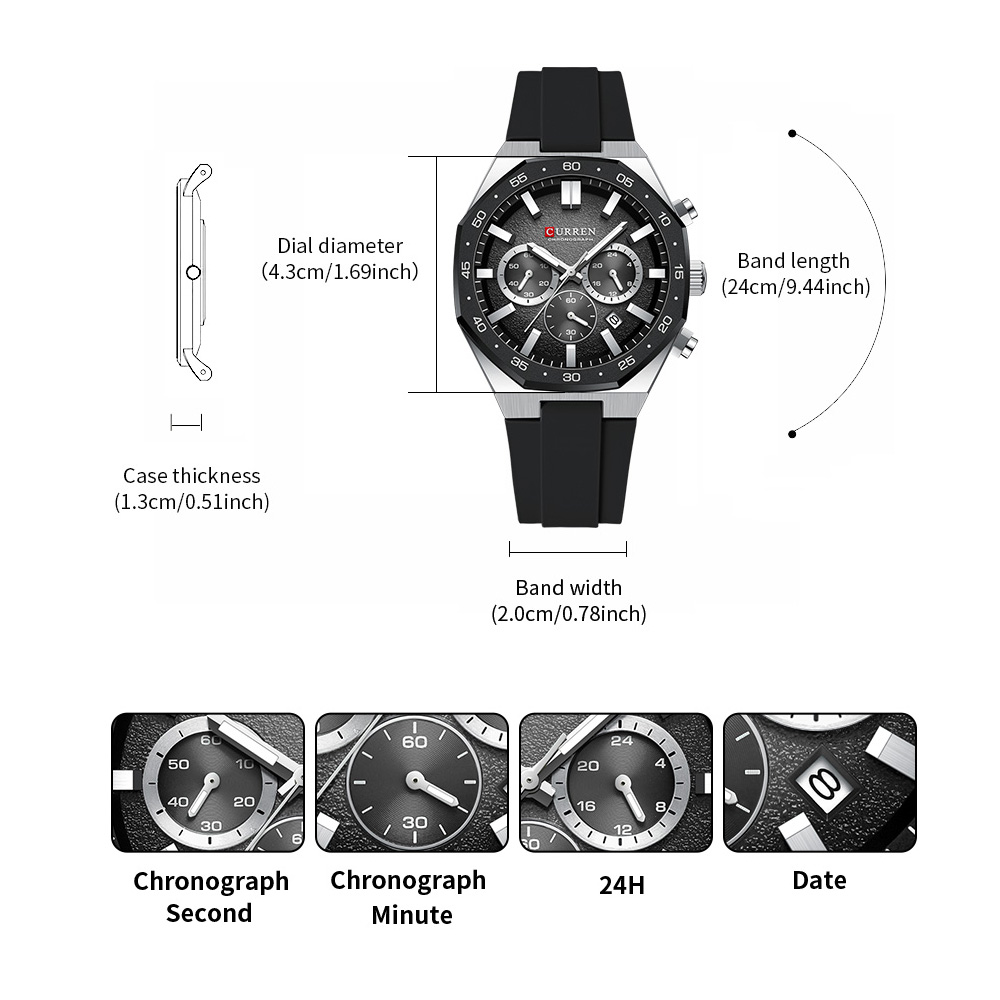 CURREN ファッションカジュアルメンズスポーツウォッチク - Mens Fashion Watch のレビューと価格