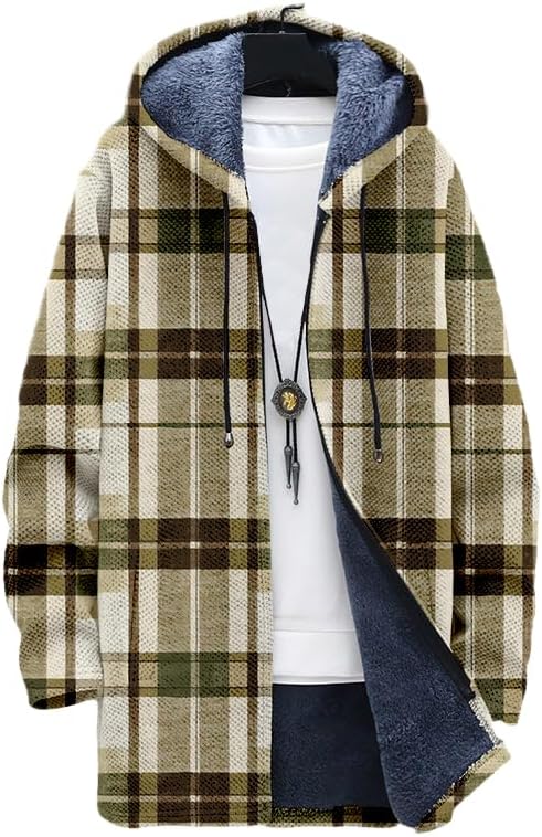 メンズチェック柄カーディガン オーバーサイズ ジップアップ  - Sherpa Jacket Fleece のレビューと価格