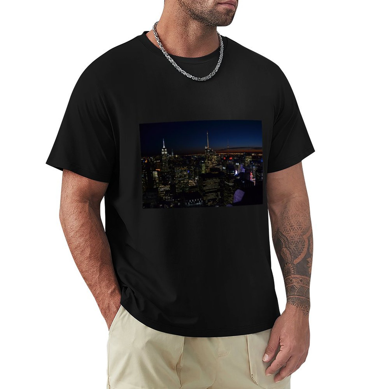 NYC by night Tシャツ カジュアルファッション  - Men'S Fashion Nyc のレビューと価格