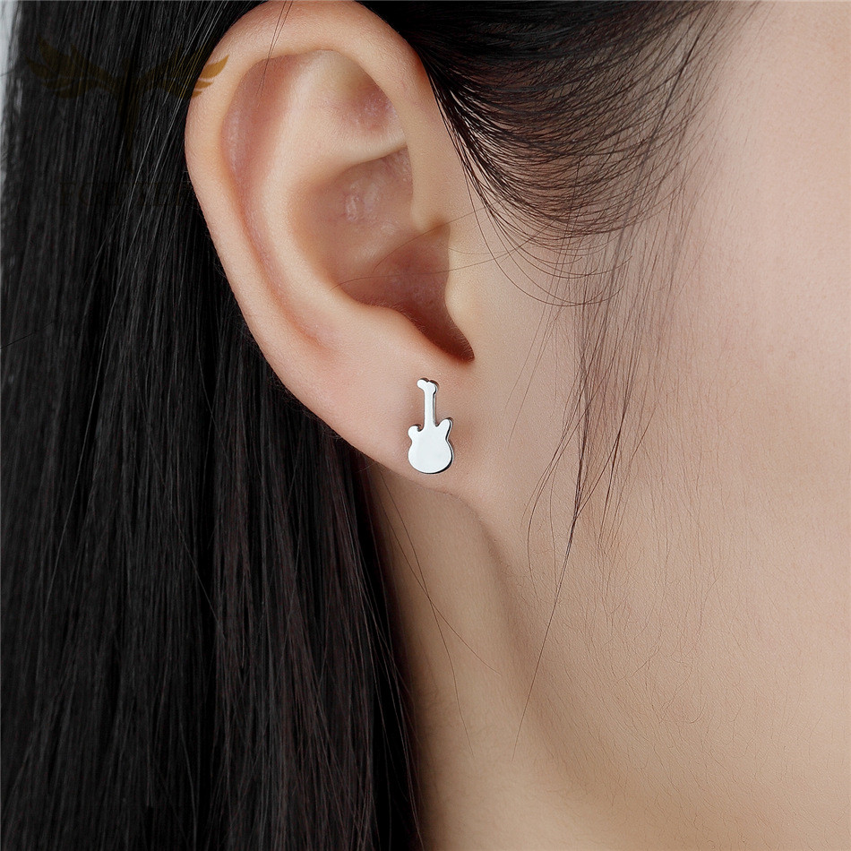 12 ペア音楽ギターイヤリング男性女性用ステンレス鋼アクセサ - Mens Fashion Store のレビューと価格