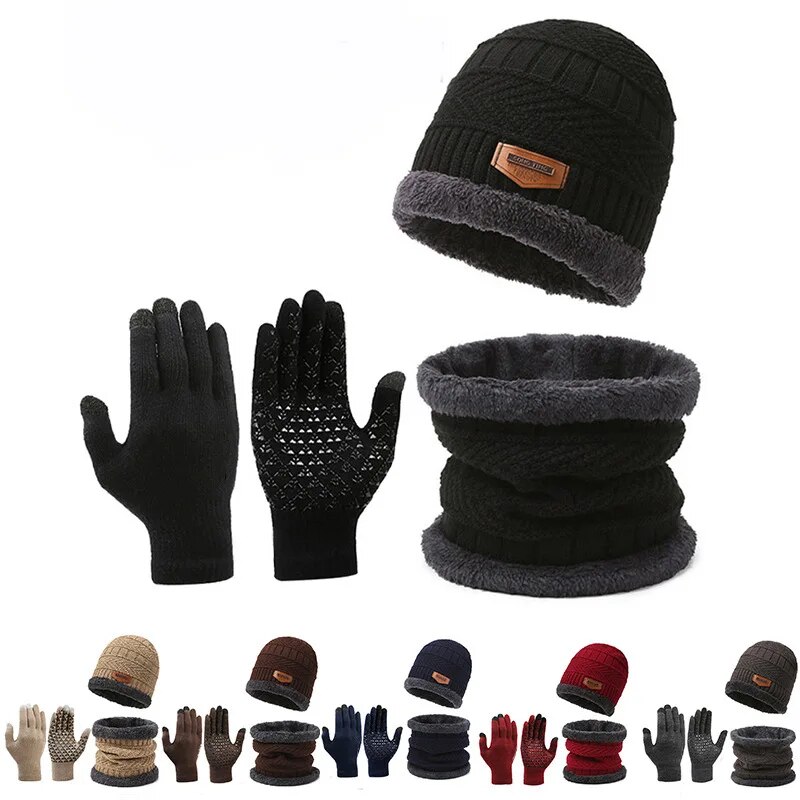 男性用防風帽子,屋外スカーフと手袋,3ピースのネックライン, - Men'S Fashion Websites のレビューと価格