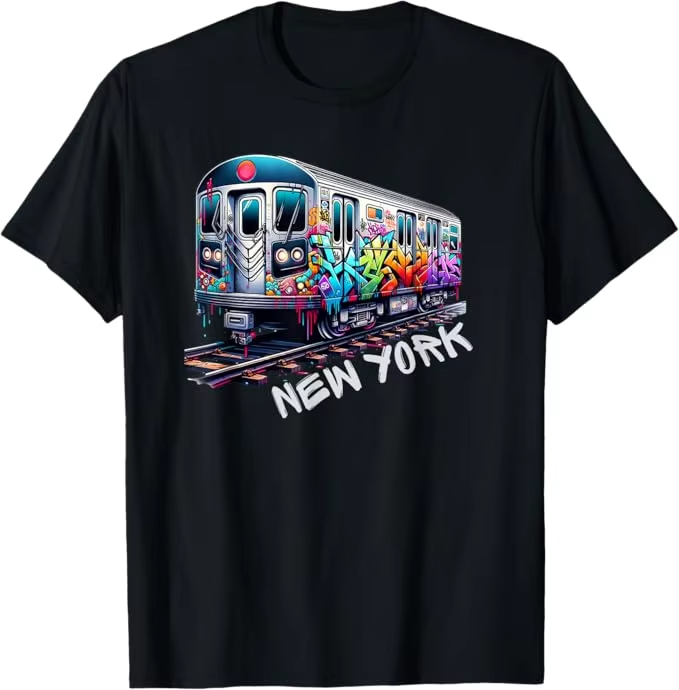 ニューヨーク電車グラフィティスタイルニューヨーク地下鉄車レト - Men'S Fashion Nyc のレビューと価格