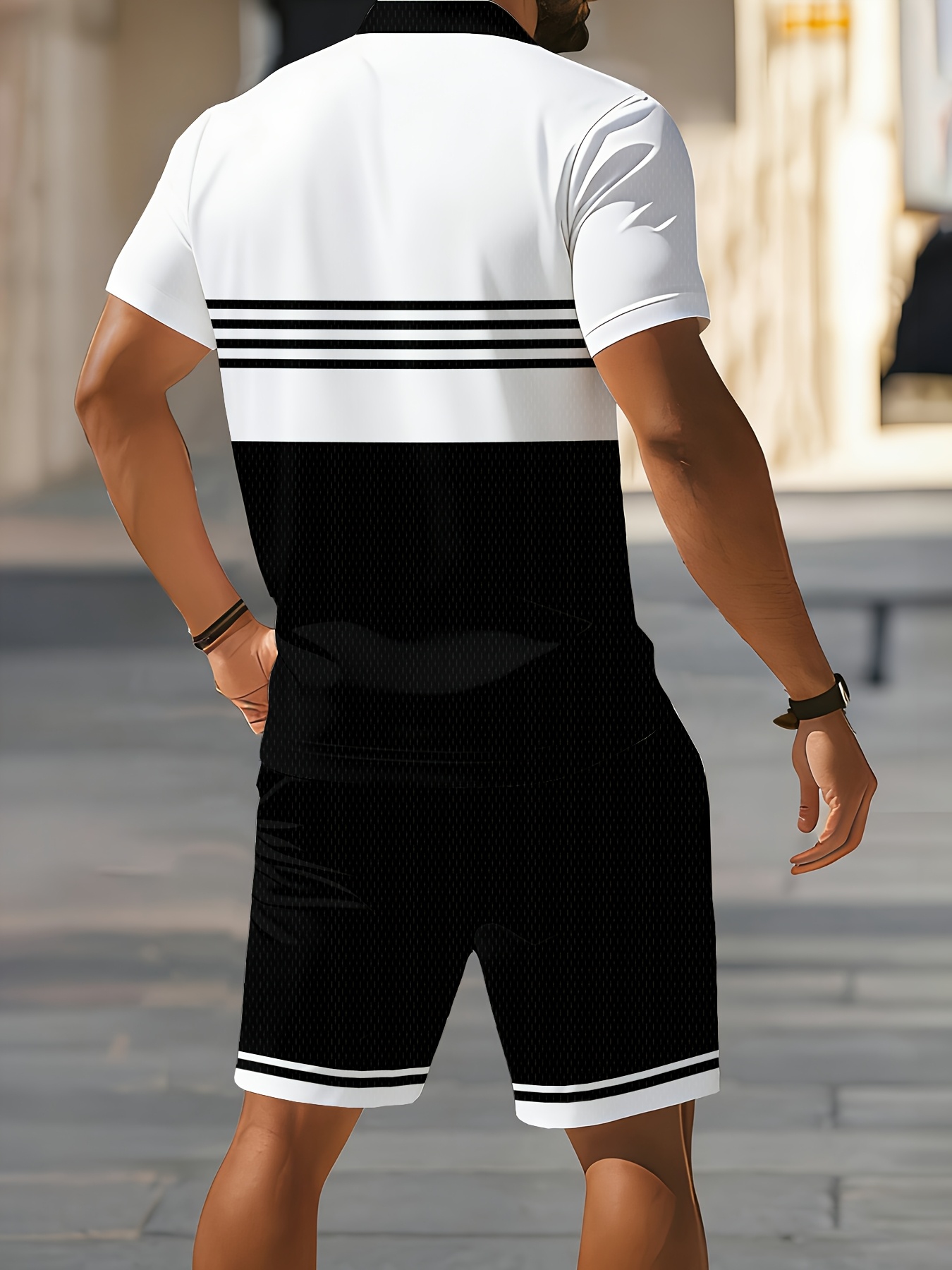 2026年夏メンズポロシャツセット - 3Dプリントデザイン - Men'S Fashion Polo Shirt のレビューと価格