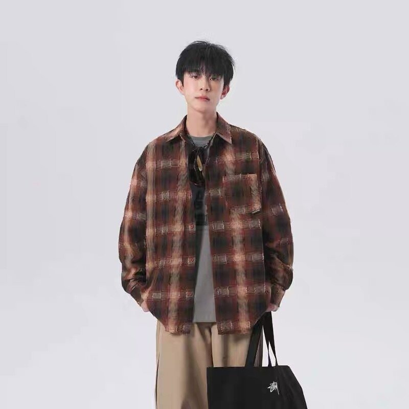 2025年新作 チェック柄シャツ メンズ Y2K風 ヴィンテ - Men'S Fashion Essentials 2025 のレビューと価格