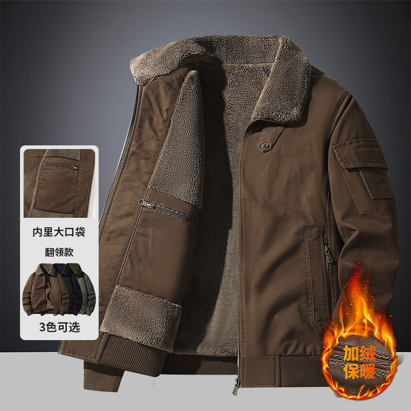 冬用フリース裏地付きシェルパパッド入りジャケット メンズ プ - Sherpa Jacket Fleece のレビューと価格
